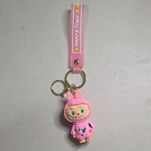 Charming Pink Bunny Key Holder with Strap